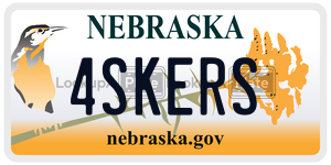 4SKERS  license plate in NE