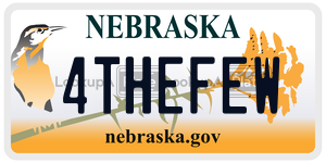 4THEFEW  license plate in NE