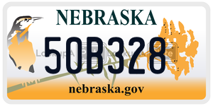 50B328  license plate in NE