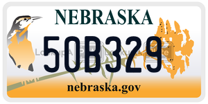 50B329  license plate in NE