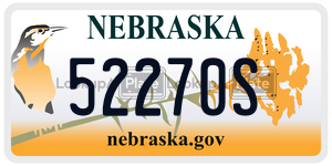 52270S  license plate in NE