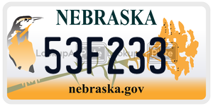 53F233  license plate in NE
