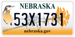 53X1731  license plate in NE