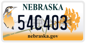 54C403  license plate in NE