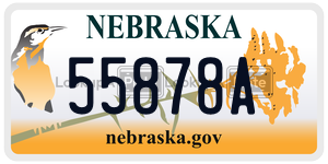 55878A license plate in Nebraska