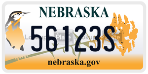 56123S license plate in Nebraska