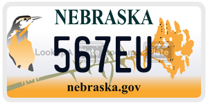 567EU  license plate in NE