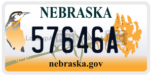 57646A  license plate in NE