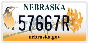 57667R  license plate in NE