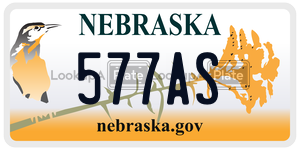 577AS  license plate in NE