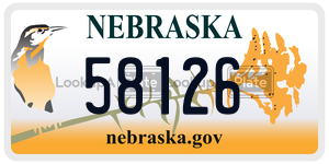 58126  license plate in NE