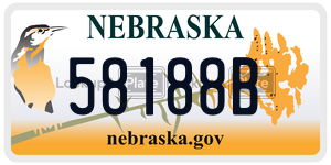 58188B  license plate in NE