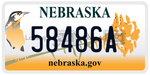 58486A  license plate in NE
