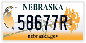 58677R  license plate in NE