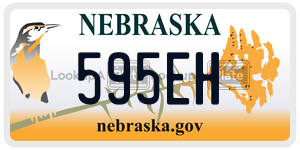 595EH  license plate in NE