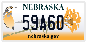 59A60 license plate in Nebraska