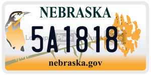 5A1818  license plate in NE