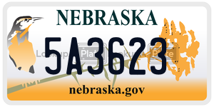 5A3623  license plate in NE
