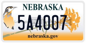 5A4007  license plate in NE