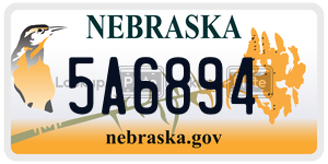 5A6894  license plate in NE