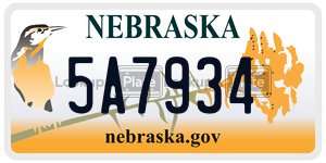 5A7934  license plate in NE
