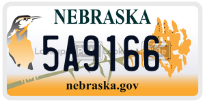 5A9166  license plate in NE