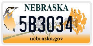 5B3034  license plate in NE