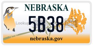 5B38  license plate in NE
