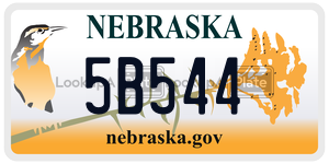 5B544  license plate in NE
