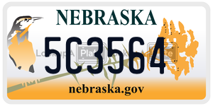 5C3564  license plate in NE