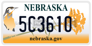 5C3610  license plate in NE