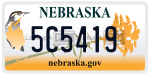 5C5419 license plate in Nebraska