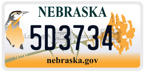 5D3734  license plate in NE