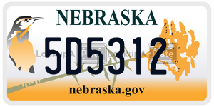5D5312  license plate in NE