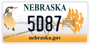5D87  license plate in NE