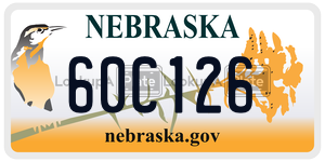 60C126  license plate in NE