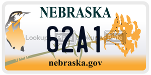 62A1  license plate in NE