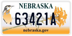 63421A  license plate in NE