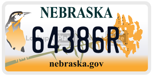 64386R  license plate in NE