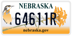 64611R  license plate in NE