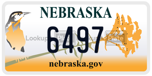 6497 license plate in Nebraska
