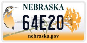 64E20  license plate in NE
