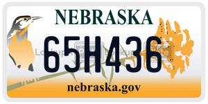 65H436 license plate in Nebraska