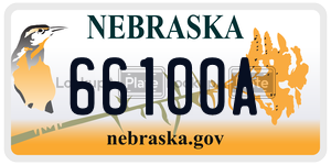 66100A  license plate in NE
