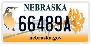66489A  license plate in NE