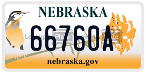 66760A license plate in Nebraska