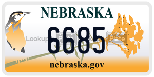 6685  license plate in NE