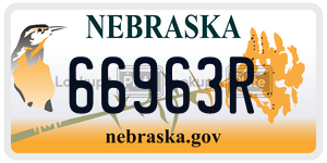 66963R  license plate in NE