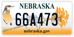 66A473 license plate in Nebraska