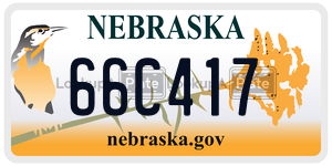 66C417  license plate in NE